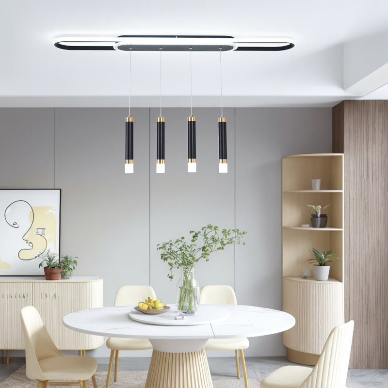 Muscato 4 - Light Black LED Dimmable Kitchen Island Pendant