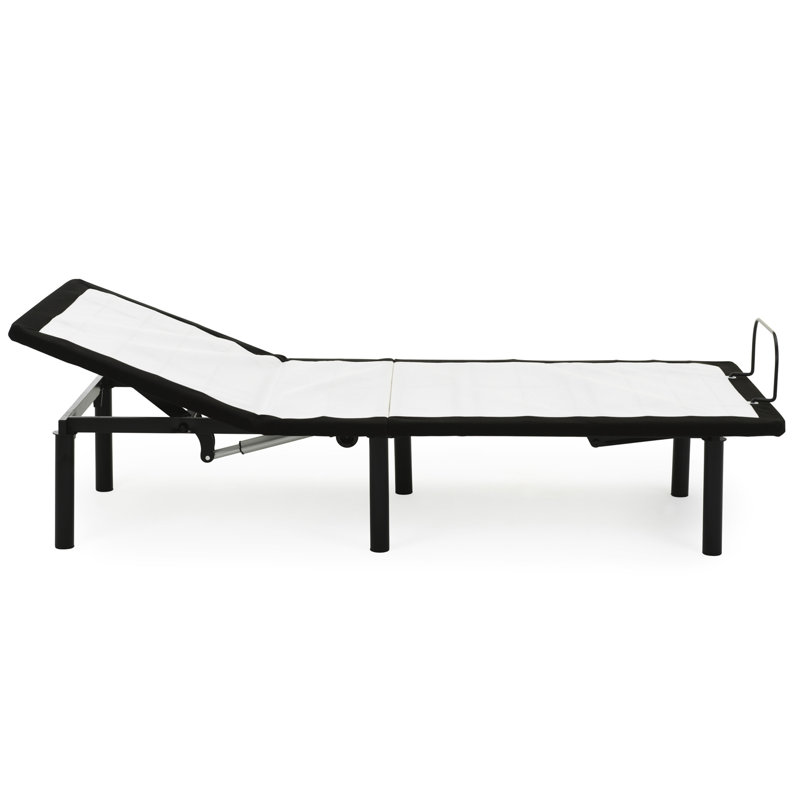 Lit simple en métal TG, positionnement de la tête par télécommande filaire, réduction du stress articulaire, lit gris avec télécommande pour le positionnement,