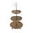 Rustic Round Wood Standing 3 Tiered Serving Tray