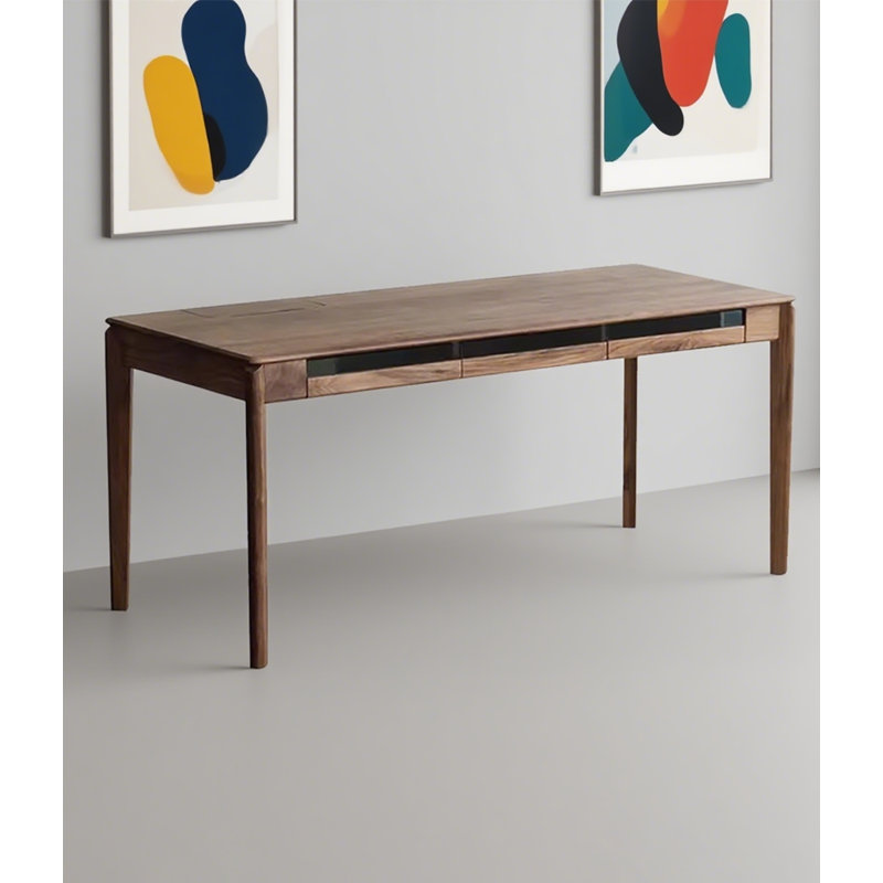 Bureau en bois massif Nordic Modern, H 29,53 po x l 47,24 po x P 23,62 po