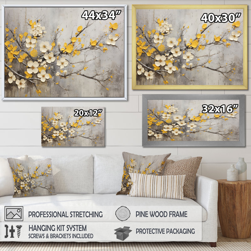 Apple Blossom Harmony XVIII " Apple Blossom Harmony XVIII ", Silver Picture Framed, 30" H x 40" W x 1.5" D