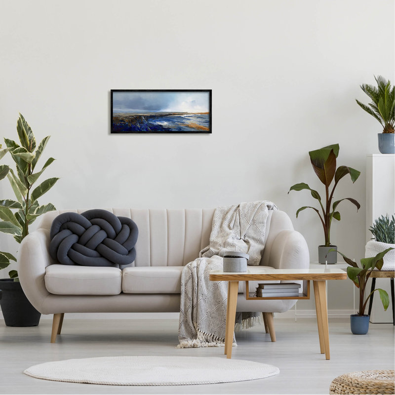 Paysage panoramique sur la mer nuageuse, art de la giclée par Patrick Dennis, Giclée encadrée noir minuit