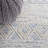 Antwoin Hand Woven Wool/Cotton Geometric Rug in Blue/Ivory-560567027