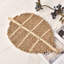 Natural Corn Husk Leaf Shaped Boho Placemats 13" W X 20" L, Set Of 4