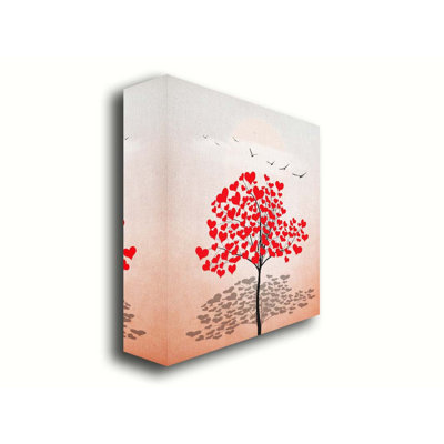 «Love Tree Shadow III» par Hal Halli. Toile giclée sur toile tendue avec cadre flottant