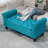 50" Living Room Bench, Teal Upholstered With Rolled Arms And Hidden Storage For Bedroom, Entryway 11.4" Wide Package Color