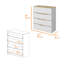 Commode California, quatre tiroirs spacieux, plateau supérieur-229386622