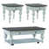 Brilie 3 Piece Cocktail Table Set w/ Two End Tables