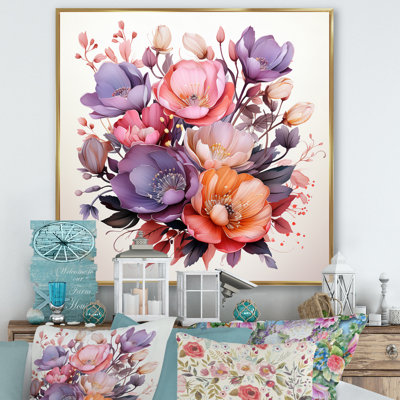 «Colorful Minimalisme Bouquet II», reproduction sur toile