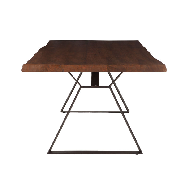London Loft Solid Wood Dining Table, Antique Zinc, Walnut, 29" H x 94" W x 44" D