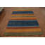 Tapis à rayures vibrantes de style Gabbeh 6 x 8 pour les salons modernes