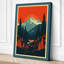 Mountain at Dusk Retro - Wrapped Canvas-131761943-131761953