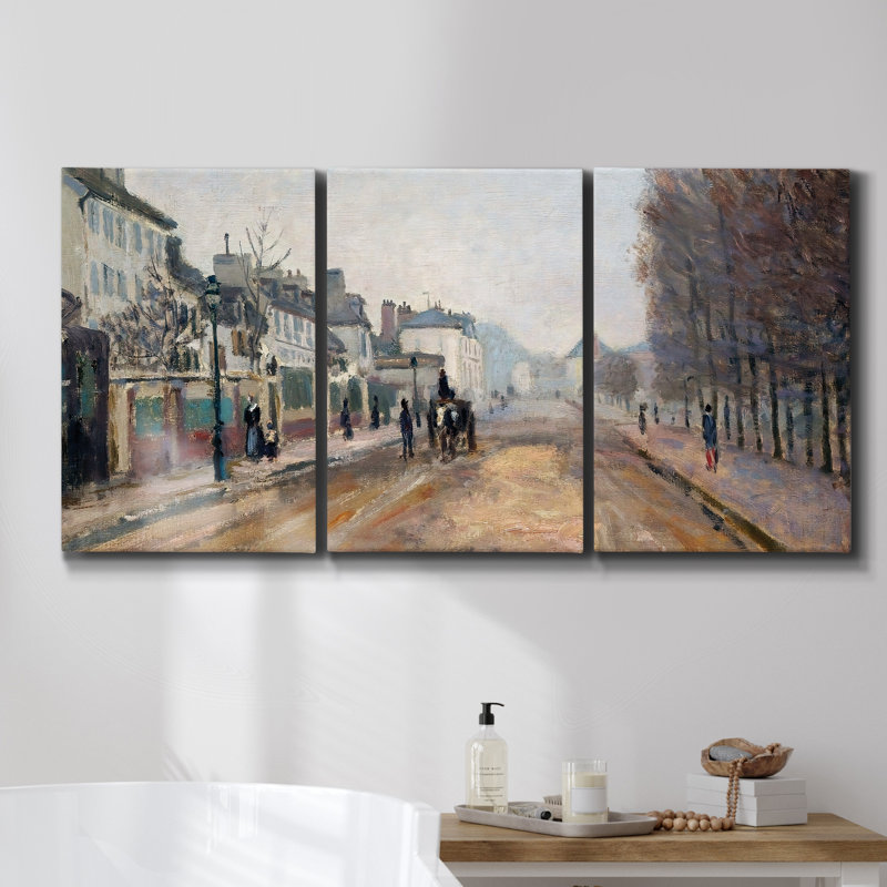 Pleasure Boats at Argenteuil by Monet - Multi Piece Framed Canvas, H 60 po x l 120 po x P 2 po