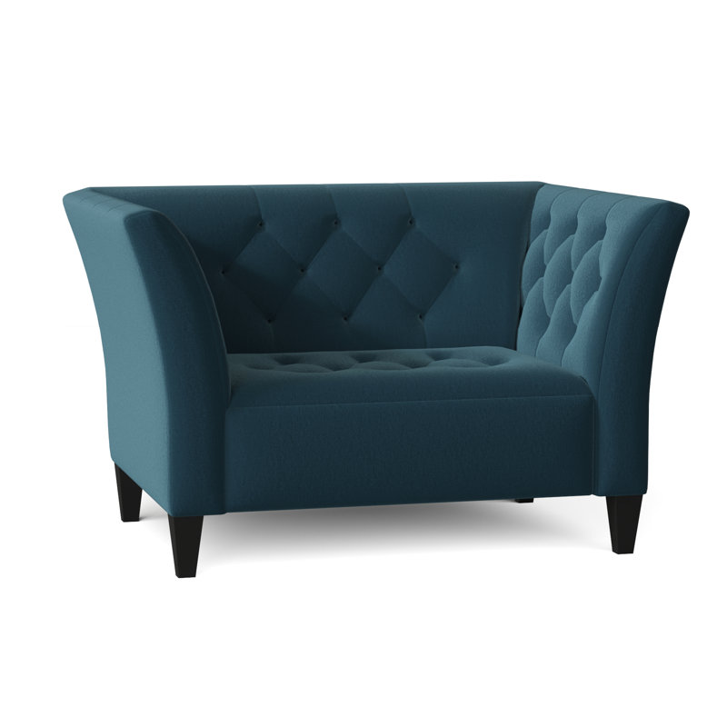 Carruth Upholstered Armchair, Bella Peacock Performance Velvet