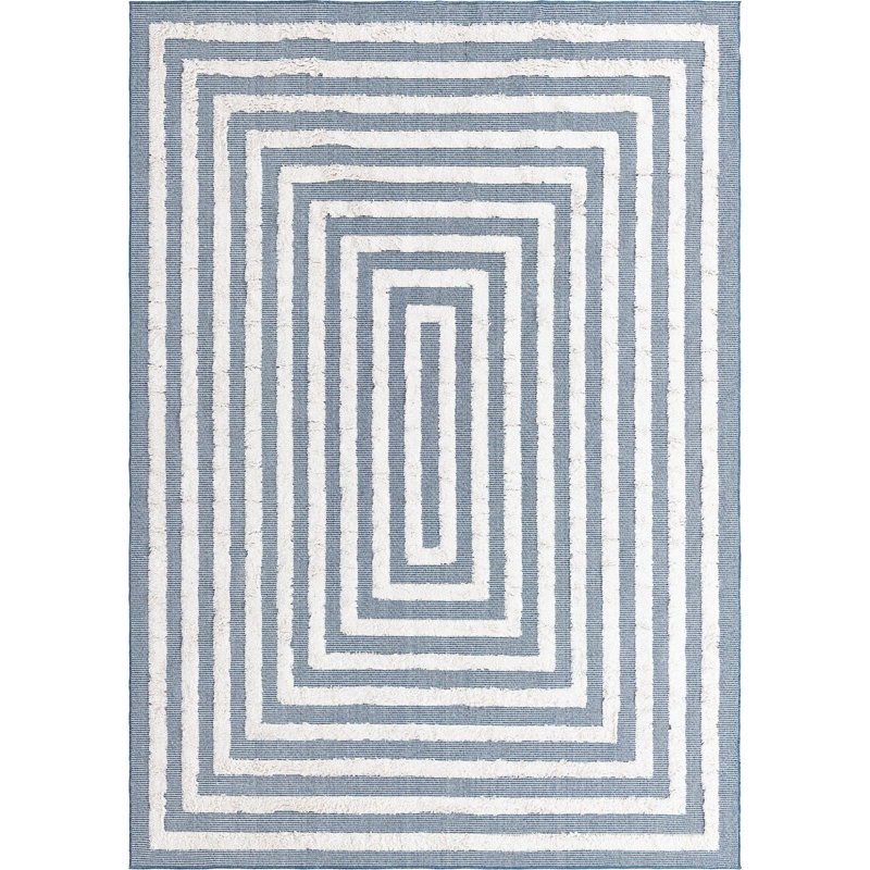 Jordalier Cotton Moroccan Indoor Rug, Rectangle 6'4" x 9'