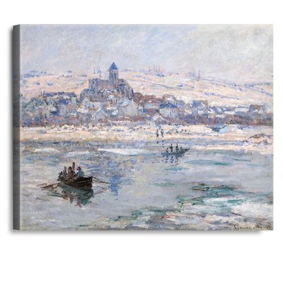 «Vétheuil in Winter» par Claude Monet, reproductions d'art classiques du monde, estampe numérique sur toile, art mural pour la décoration intérieure