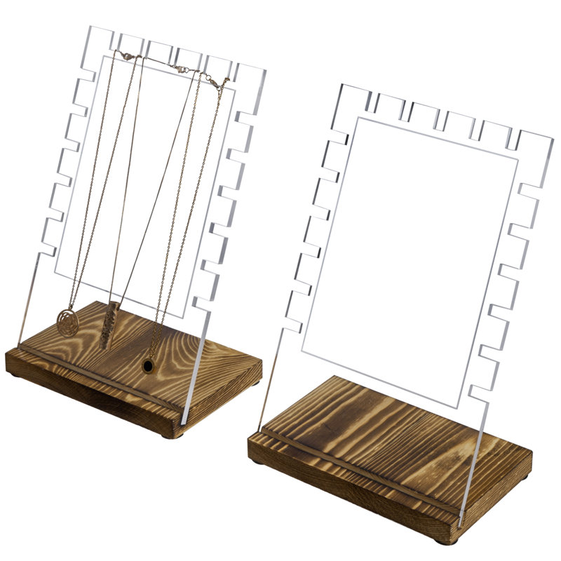 Modern Wood Necklace Holder Jewellery Stand