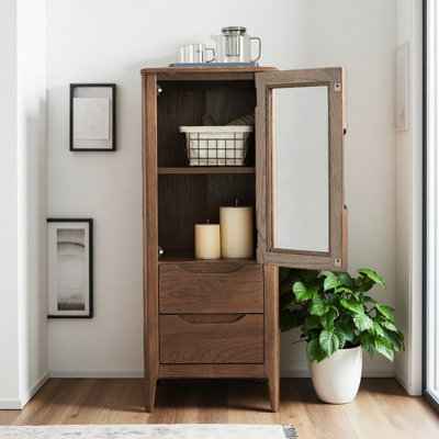 Vitrine simple en bois massif