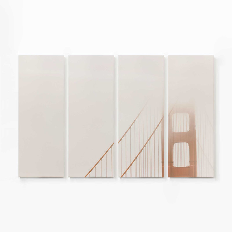 Suspendu dans la brume | Impression sur toile 4 panneaux, H 36 po x l 54 po