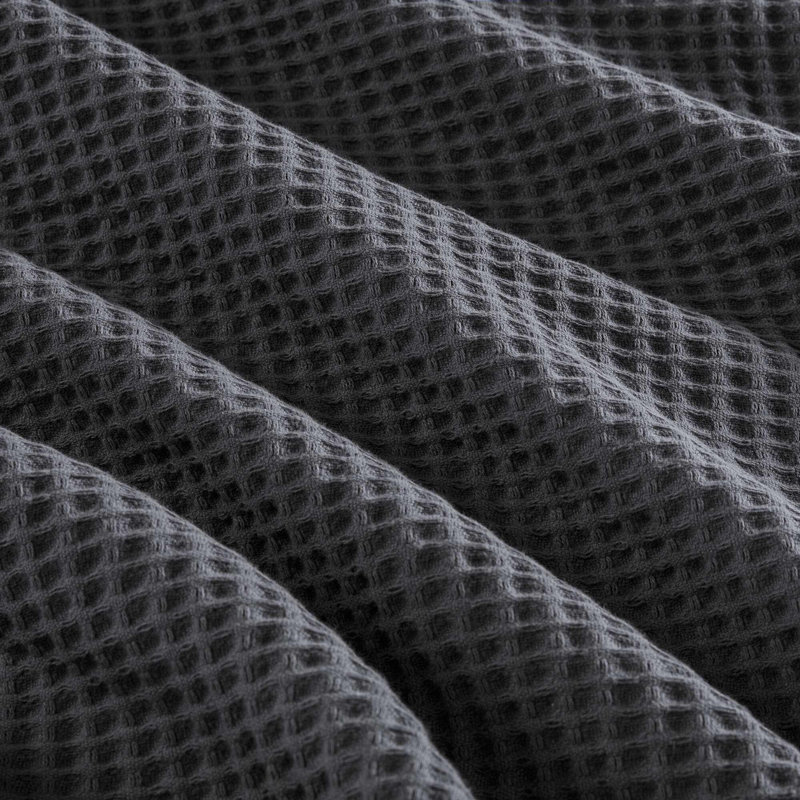 Couverture Modern Waffle Weave, Lit simple, Gris foncé