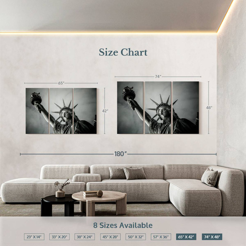 Nicci Overcast Statue Of Liberty, 42" H x 65" W