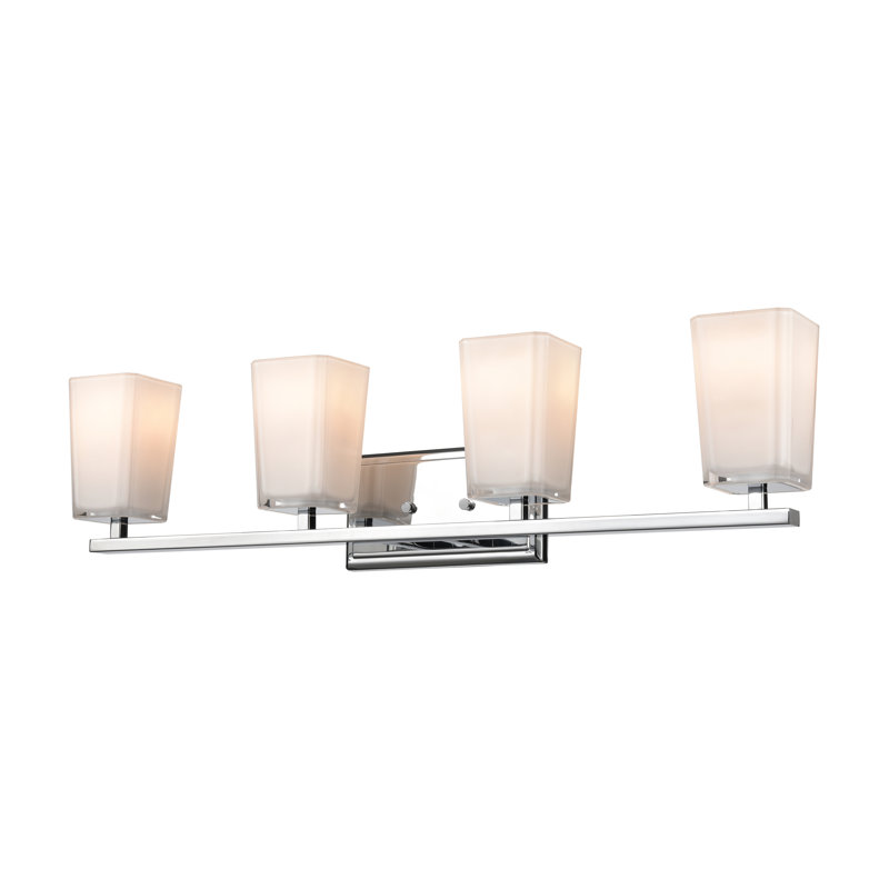 VANITY RIVERSIDE 4 LT, Chrome avec verre opale sérigraphié
