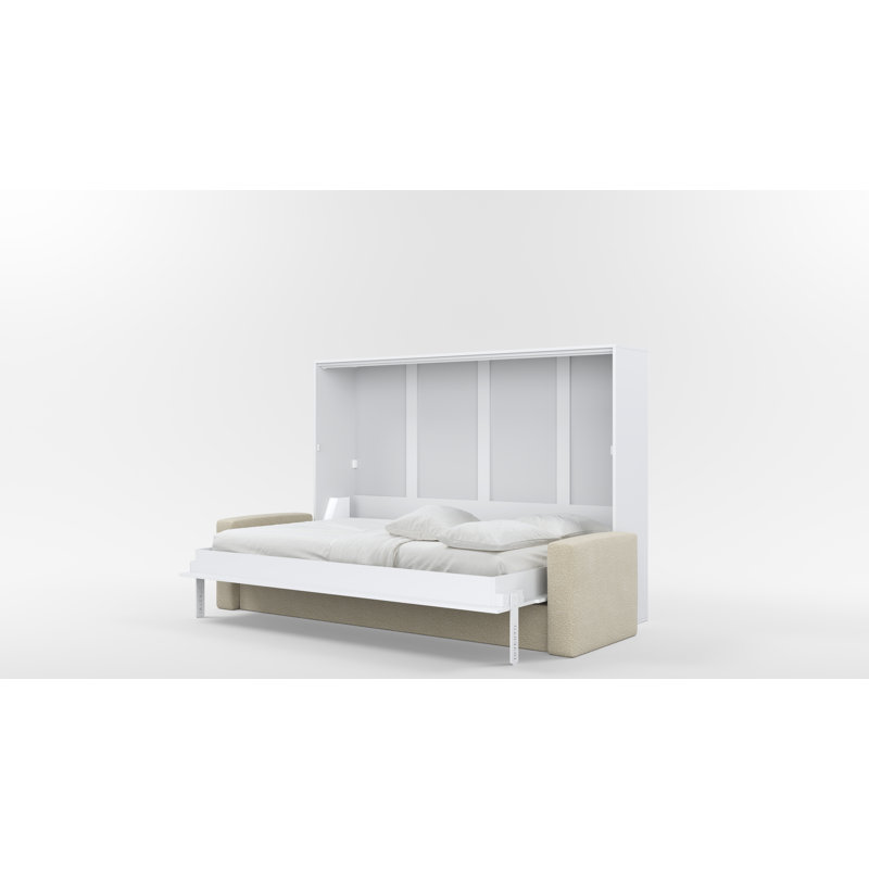 Neidelin Upholstered Bed, White/Cream