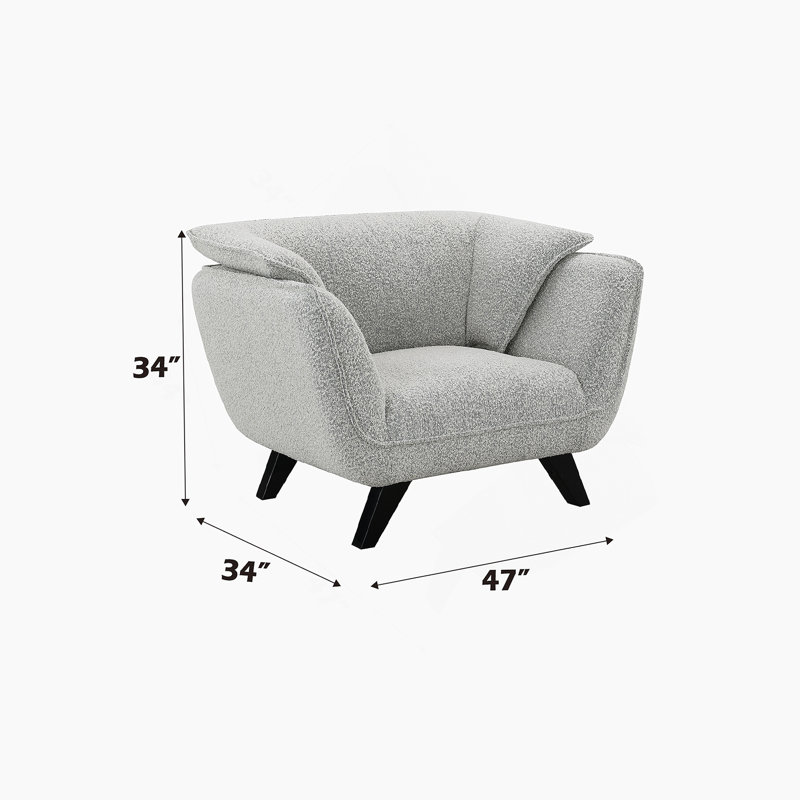 Light Gray Boucle Chair