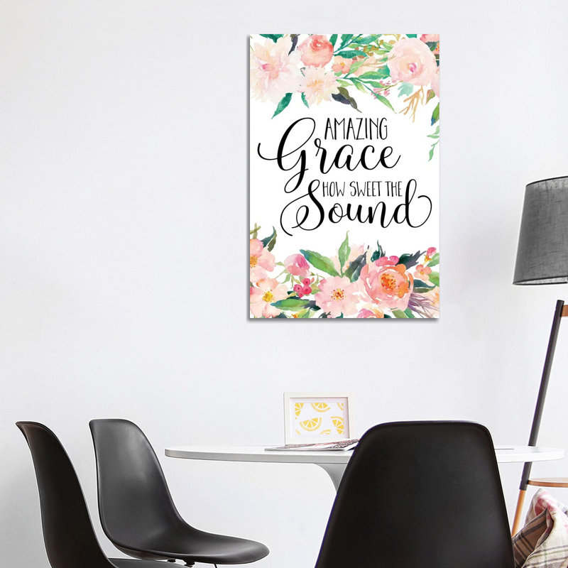 Amazing Grace How Sweet The Sound - Print on Canvas, 101.6cm H x 66.04cm W x 3.81cm D, Wrapped Canvas
