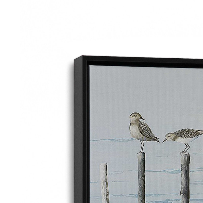 «Noonday Escapade», reproduction sur toile, Cadre flottant noir satiné, H 14 po x l 20 po x P 1,75 po