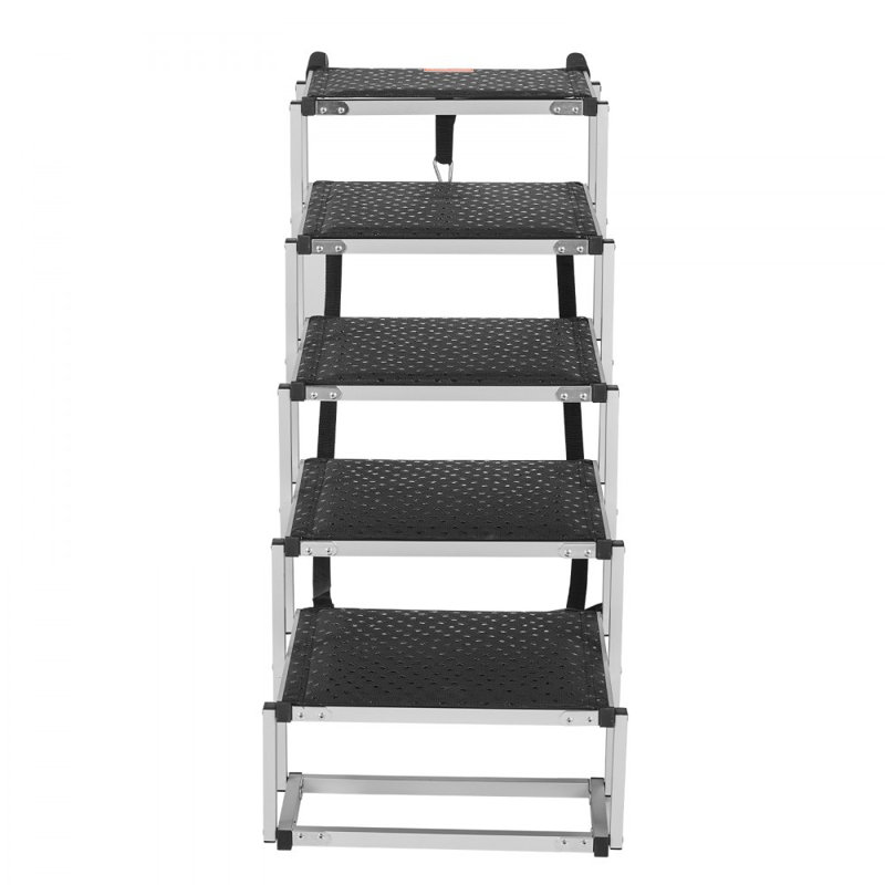 Escalier pour chien pour voiture à 5 marches pliables pour chien en aluminium pouvant supporter jusqu'à 150 lb