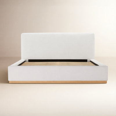 Delpha Grounded Upholstered Wood Base Bed