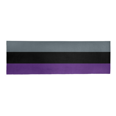 Tapis gris mauve/noir/ardoise rayée