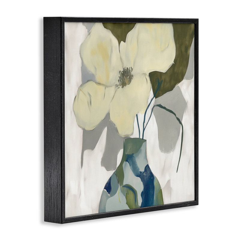 Estampe numérique Boho, pétales modernes, design par Elara Yasna, Giclée encadrée noir minuit, H 12 po x l 12 po
