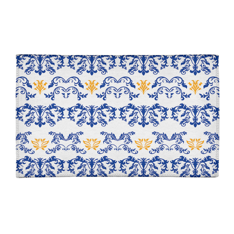 Damask Indoor Rug, Rectangle 3' x 5'