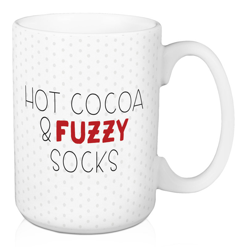 Borman Hot Cocoa and Fuzzy Socks Coffee Mug