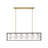 6-Light Frosted Glass Globe Linear Chandelier