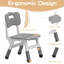 Ensemble de table et 6 chaises pour enfants, ensemble de table et de chaises pour tout-petits à hauteur réglable-2056059887