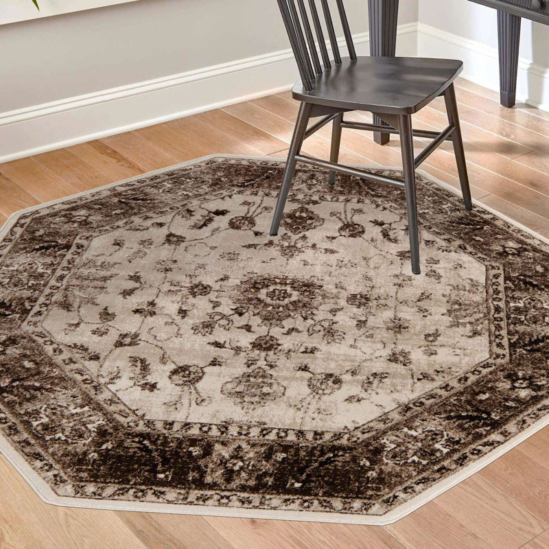 Tapis crème Anah, Octogone 7 pi 10 po x 7 pi 10 po