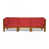 Coussin rouge / cadre brun