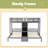 Twin Over Twin & Twin Bunk Bed With Built-In Staircase And Storage Drawer-1142187707