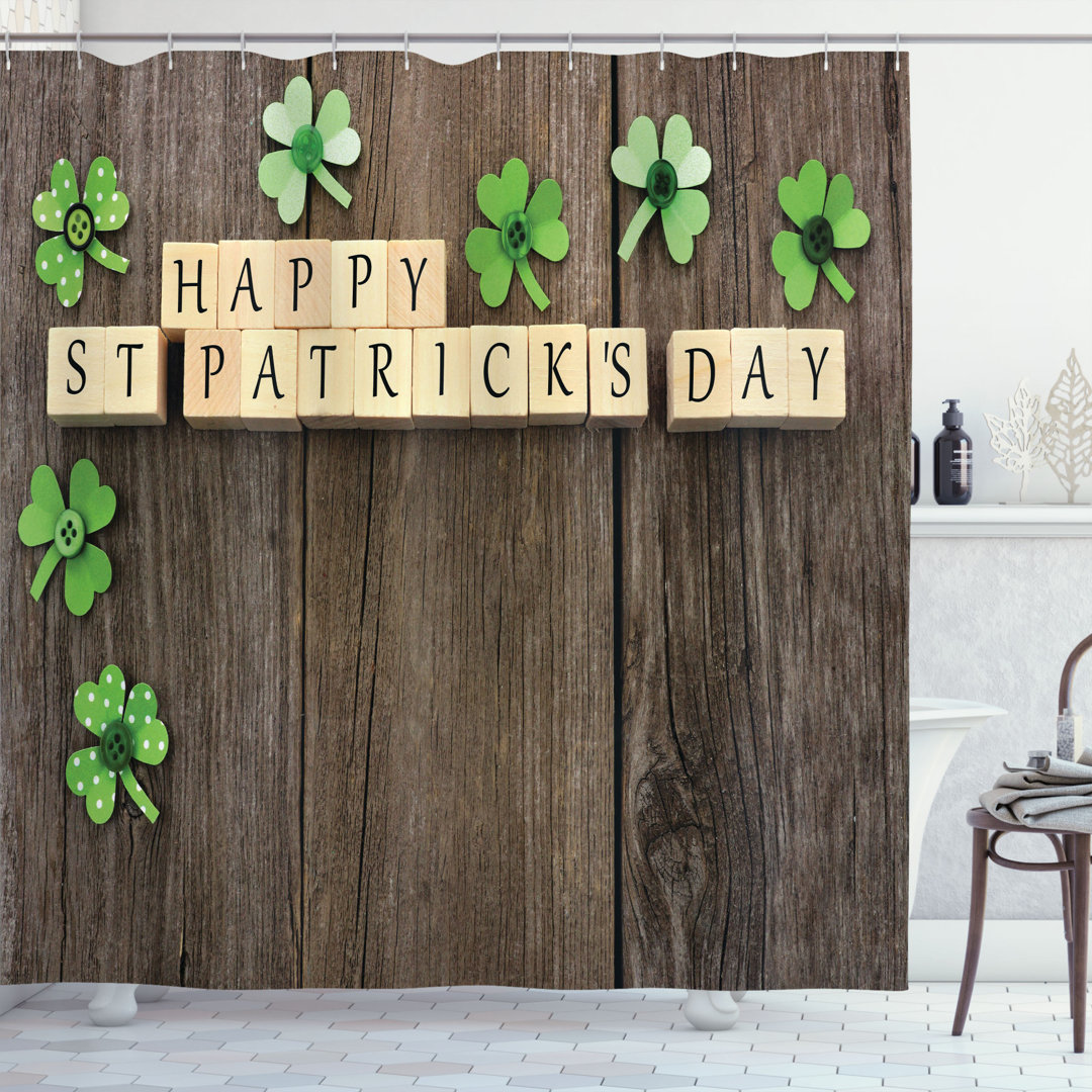 Shower Curtain with Hooks Included The Holiday Aisle® 