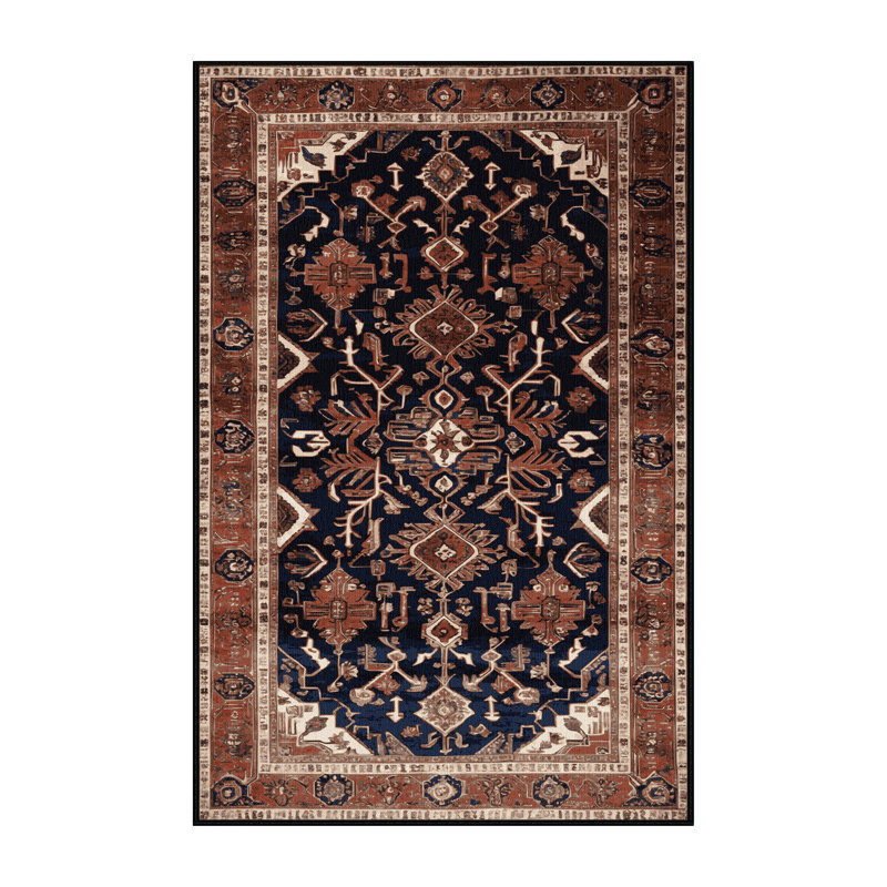 Tapis brun lavable à la machine, Rectangle 8 pi x 10 pi