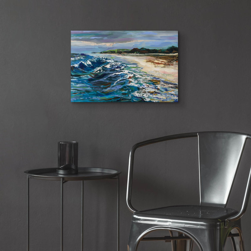 «Rough Surf» par Jeanette Vertentes, art mural en verre acrylique, H 16 po x l 24 po x P 0,2 po