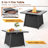 7 Pcs Patio Furniture Set With 35" Propane Gas Fire Pit Table & Waterproof Cover Brown-995671924