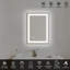 Miroir de meuble-lavabo mural avec cadre à DEL en aluminium-991426868