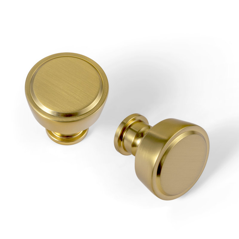 Paquet multiple de boutons de champignon 1,23 po de diamètre, Or brossé