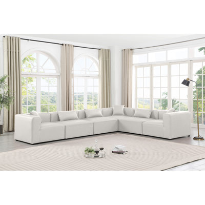 Canapé modulaire en similicuir 6 pièces Houswerth