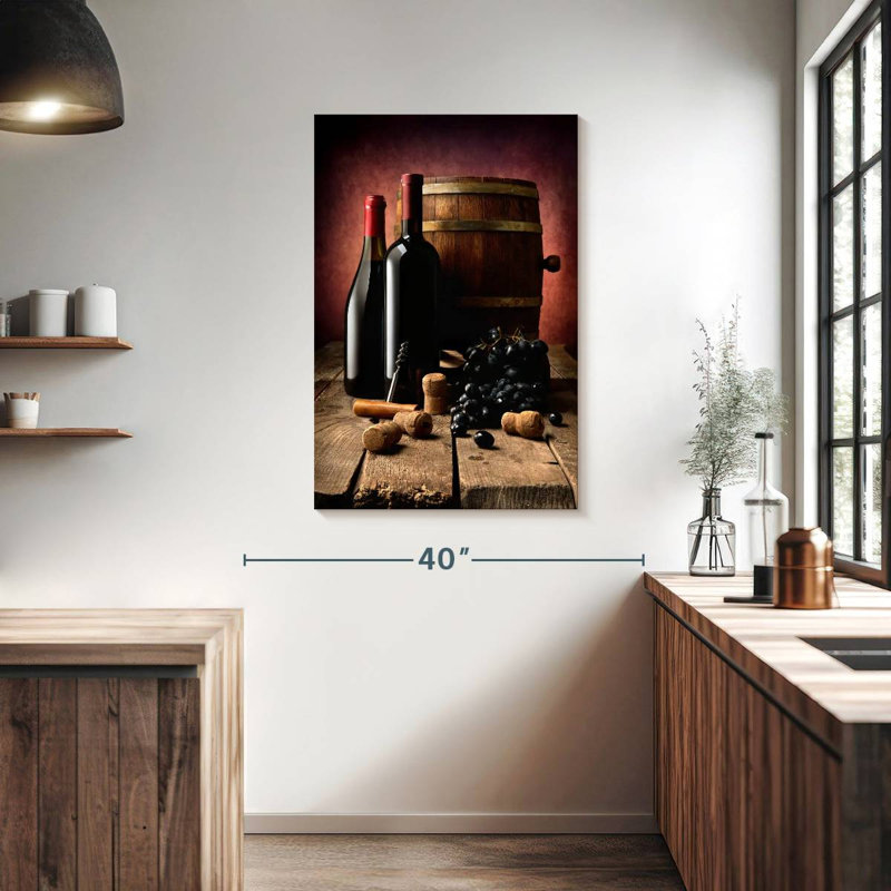 Yarlin Dark Wine Bottles, 39" H x 26" W