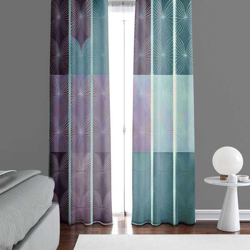 Bezore Semi Sheer Curtain Pair, 20" W x 52" L